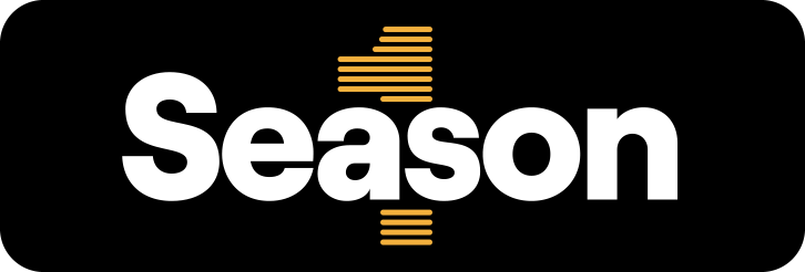 Season one logo - stylized text with a large one